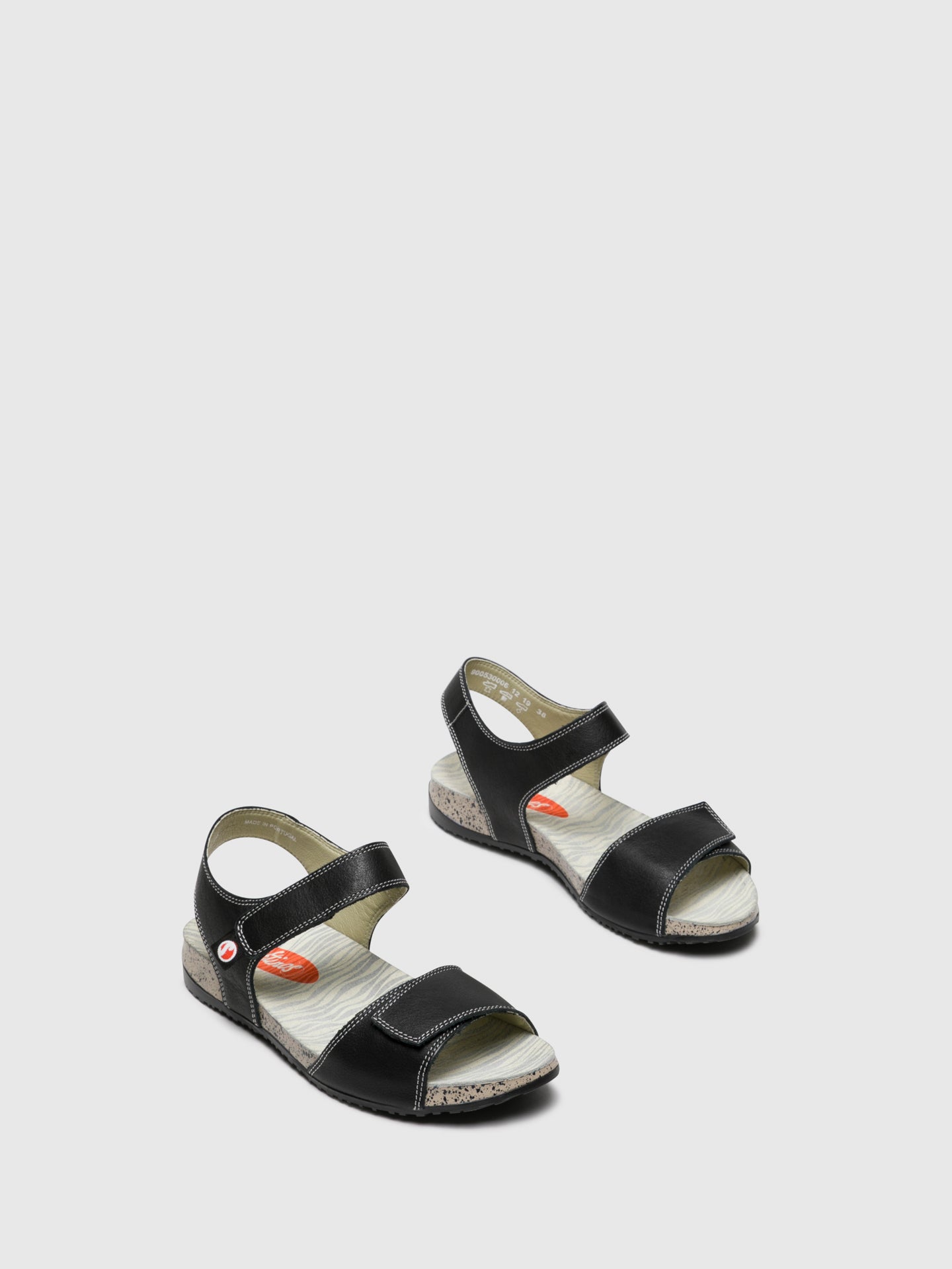 Softinos Black Velcro Sandals